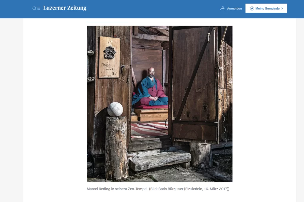 Luzerner Zeitung Abt Reding (Zen Mönch)