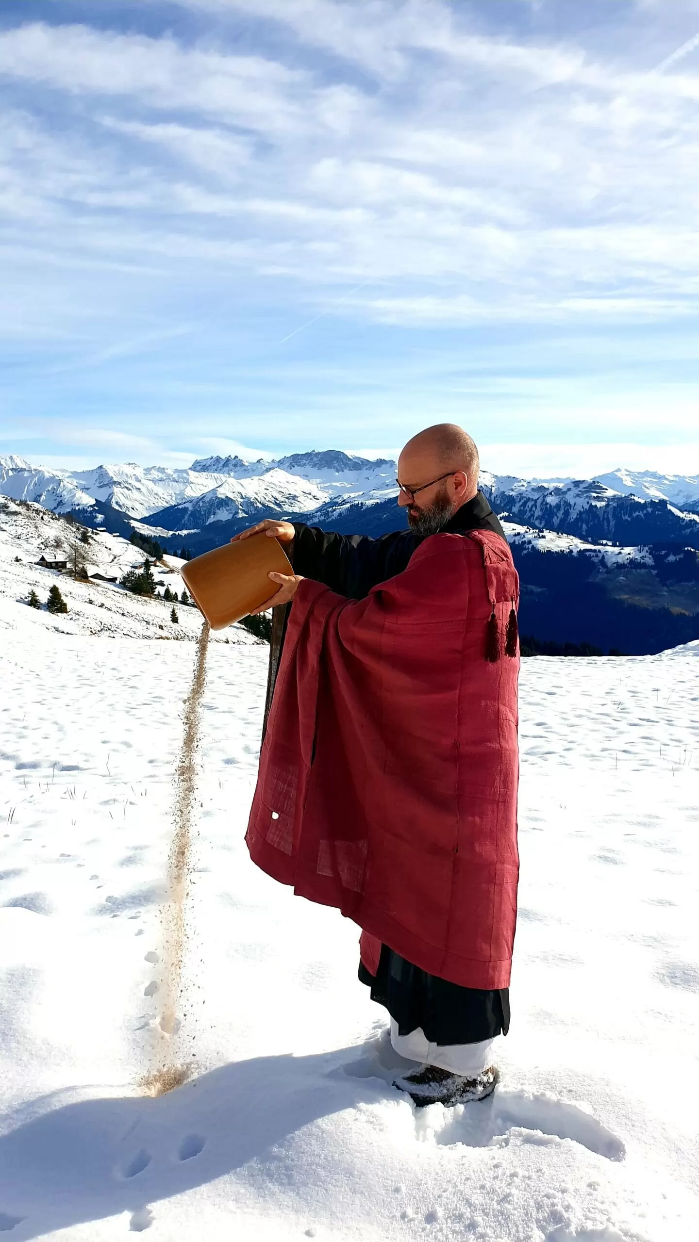 Asche verstreuen auf dem Berg - Abschiedsredner und Trauerredner - Zen Vater Meister Reding