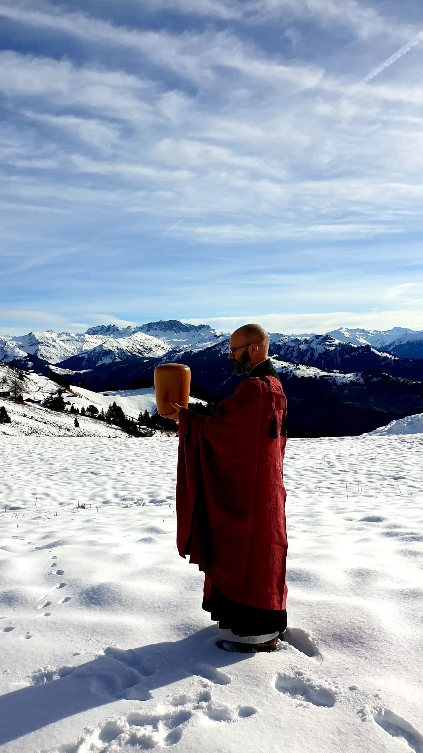 Asche verstreuen auf dem Berg - Abschiedsredner und Trauerredner - Zen Vater Meister Reding